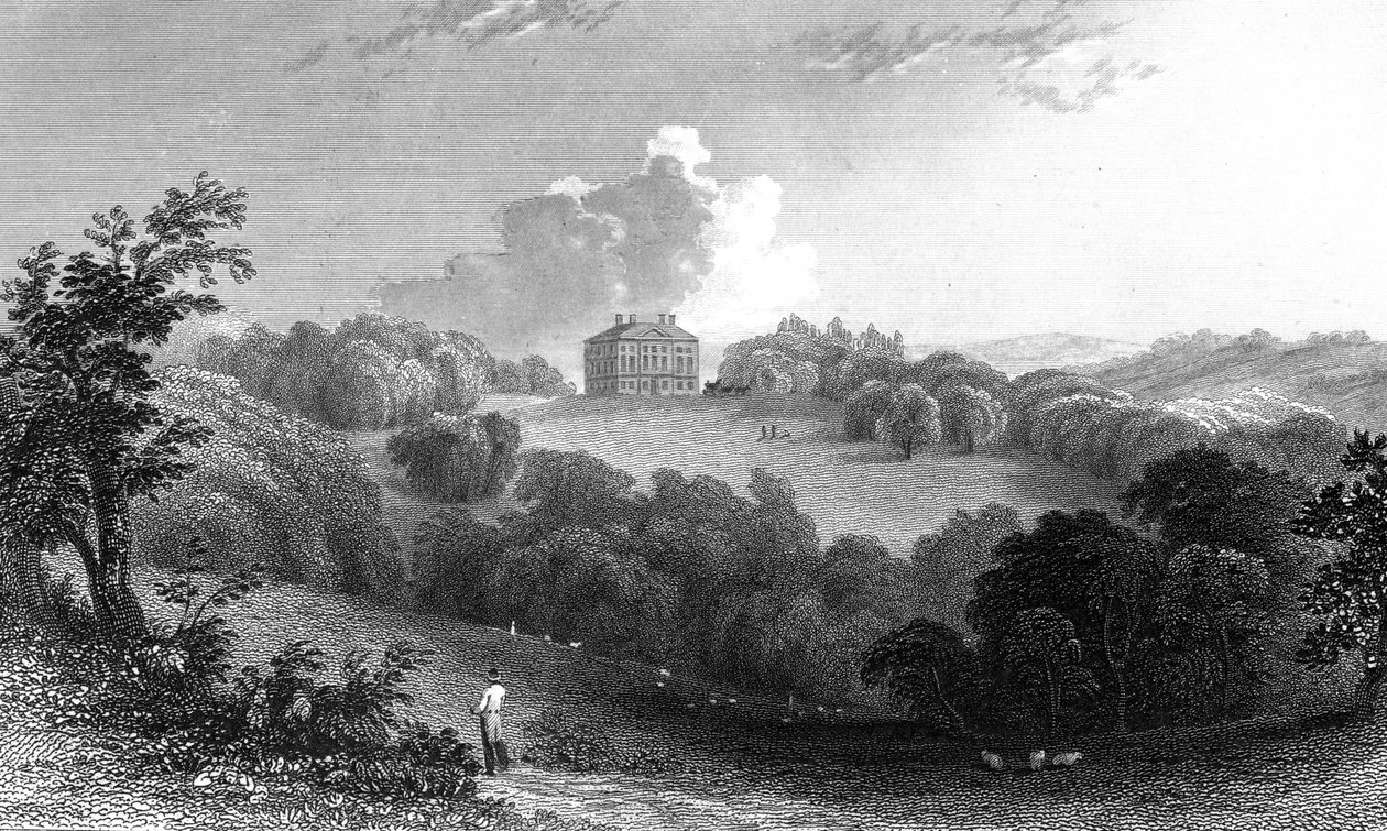 Copped Hall, Essex, graveret af Thomas Garner, 1832 af William Henry Bartlett