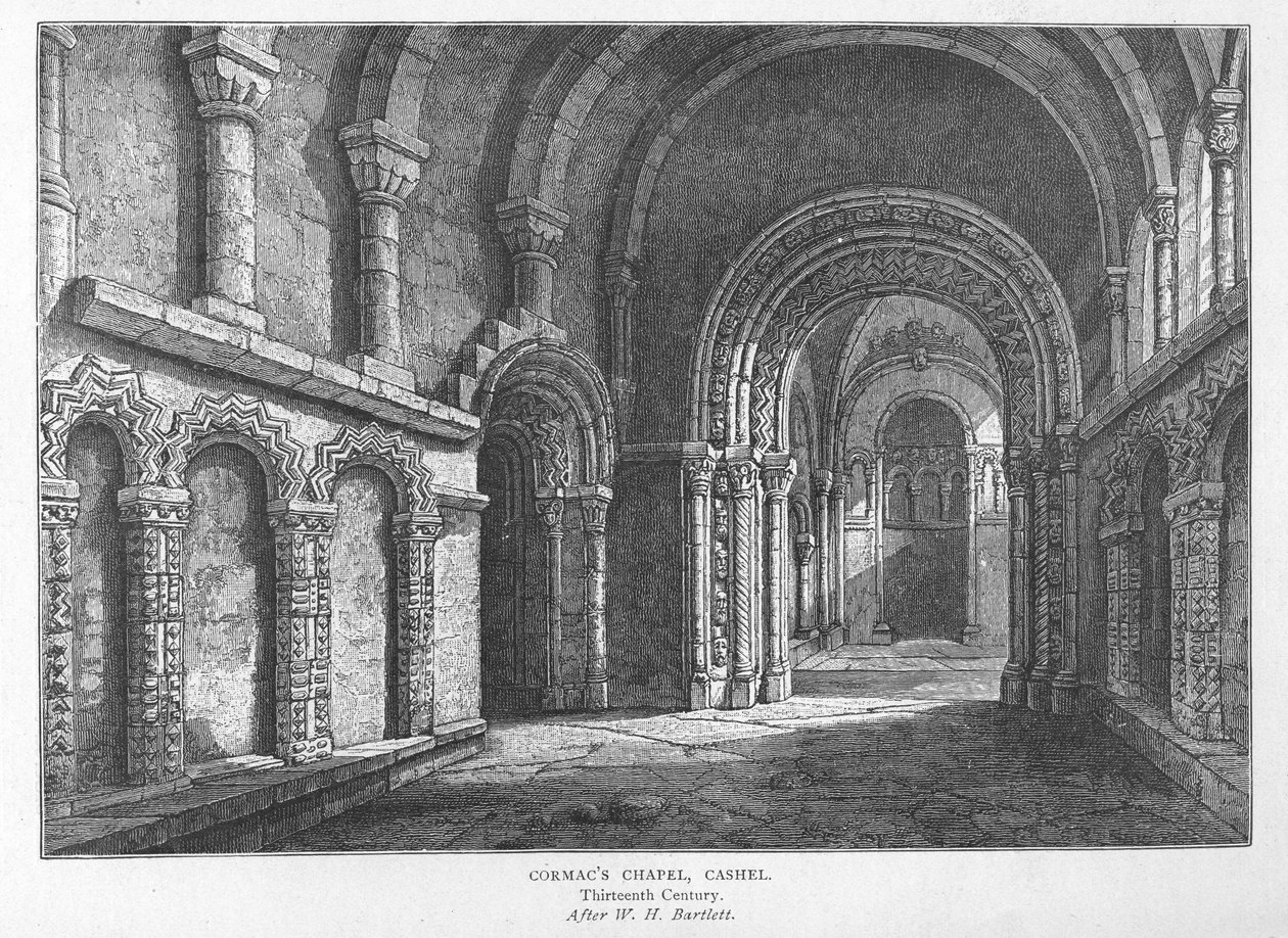Cormacs Kapel, Cashel af William Henry Bartlett