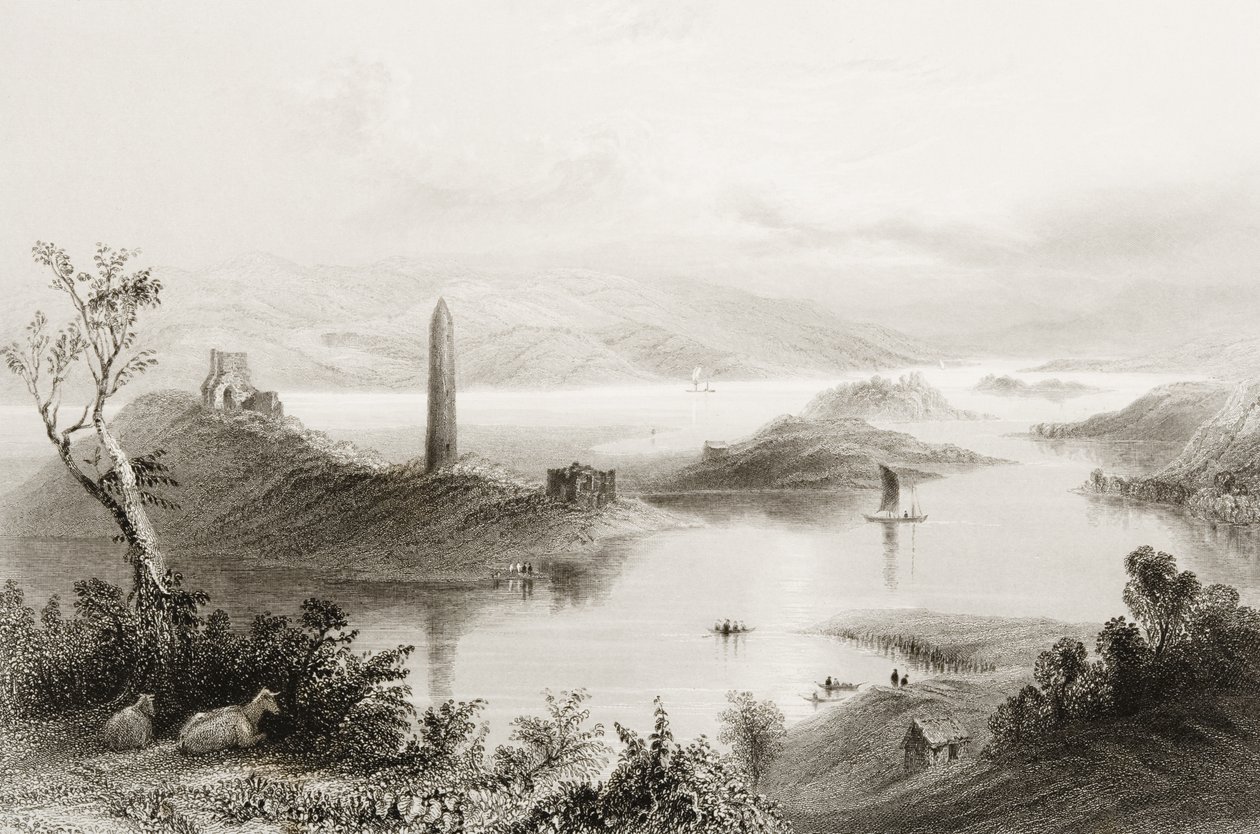 Devenish Island, County Fermanagh, Irland, fra 