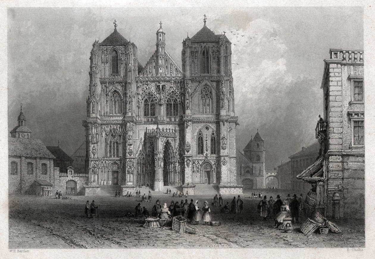 Dome of Regensburg. (stik, ca. 1830) af William Henry Bartlett