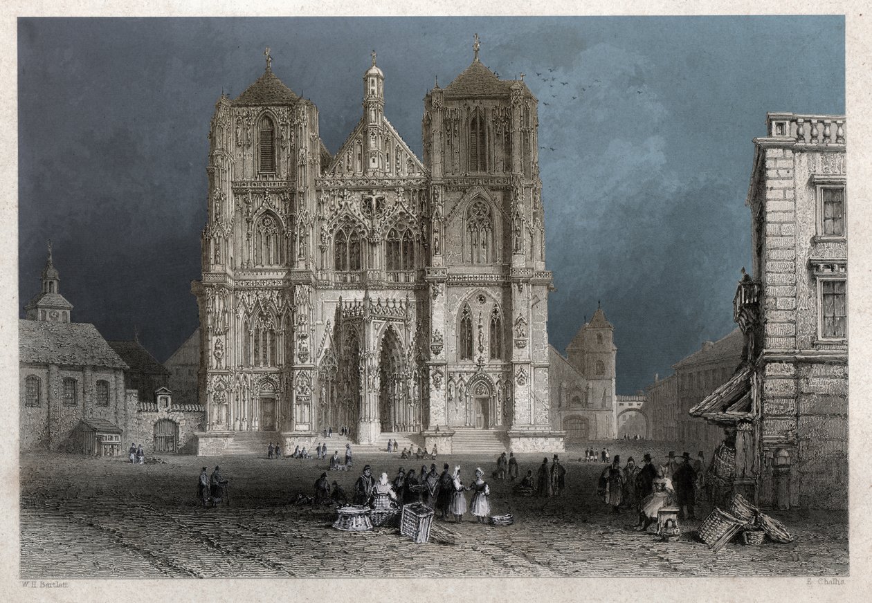 Dome of Regensburg. (stik, ca. 1830) af William Henry Bartlett