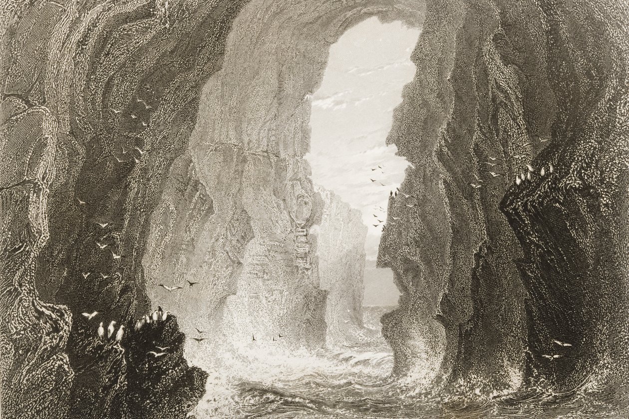 Dunkerry Cave, County Antrim, Nordirland, fra 