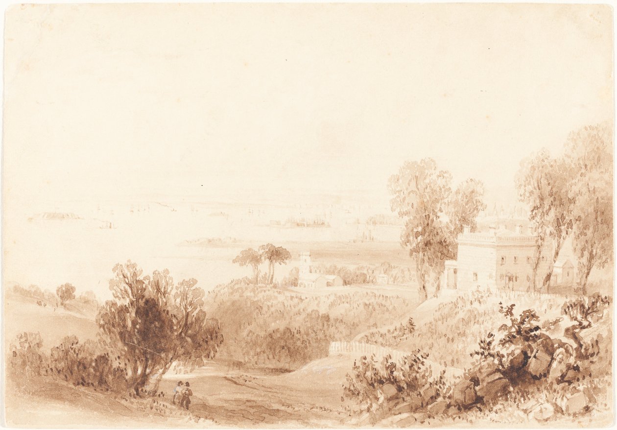 Gowanus Heights, Brooklyn af William Henry Bartlett
