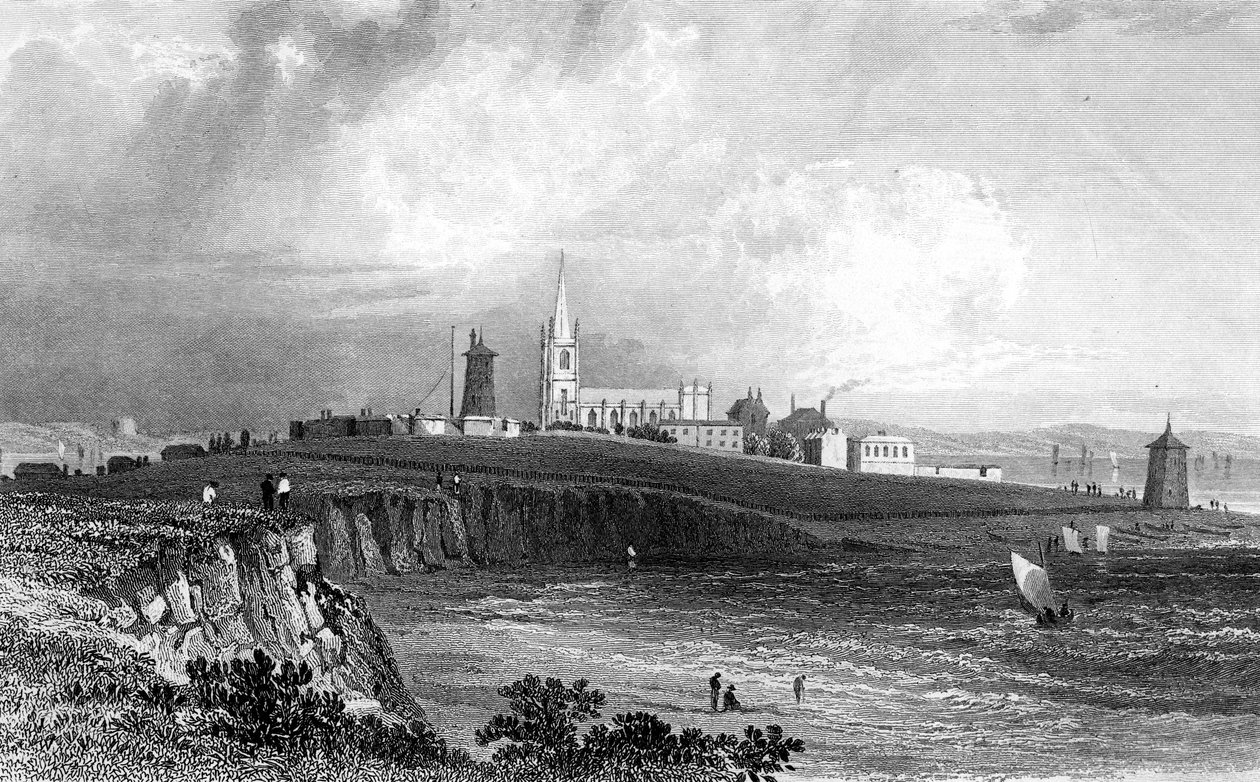Harwich, Essex, graveret af Henry Adlard, ca. 1832 af William Henry Bartlett