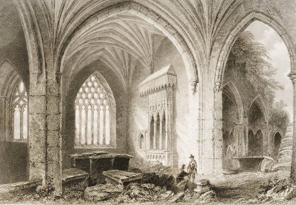 Interiør af Holycross Abbey, County Tipperary, Irland, fra 