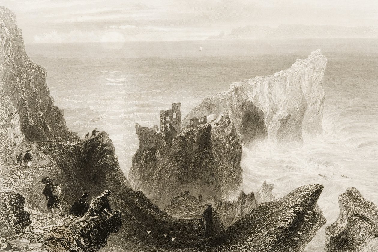 Kenbaan Castle, nær Ballycastle, County Antrim, Nordirland, fra 