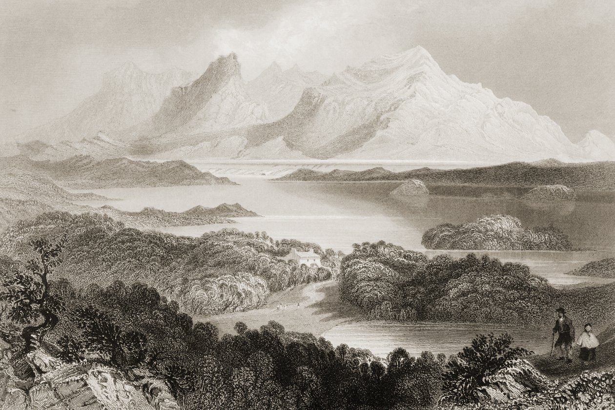 Lake Garromin, Connemara, County Galway, fra 
