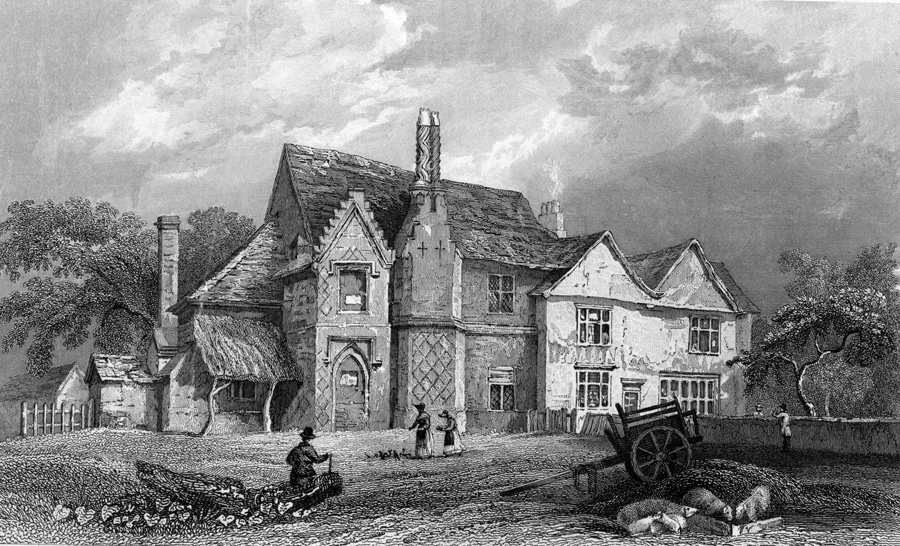 Little Warley Hall, Essex, graveret af Henry Adlard, 1833 (gravering) af William Henry Bartlett