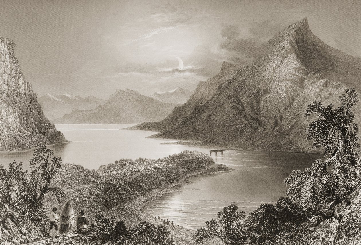 Lough Inagh, Connemara, County Galway, fra 