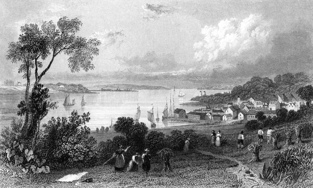 Manningtree, Essex, graveret af Charles Mottram, 1832 af William Henry Bartlett