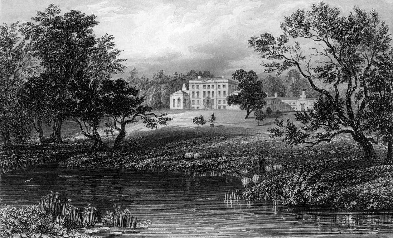 Mistley Hall, Essex, indgraveret af John Carr Armytage, 1832 af William Henry Bartlett