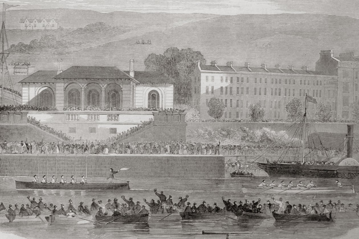 Naval Boat Race i Cork Harbour, County Cork, Irland, fra 