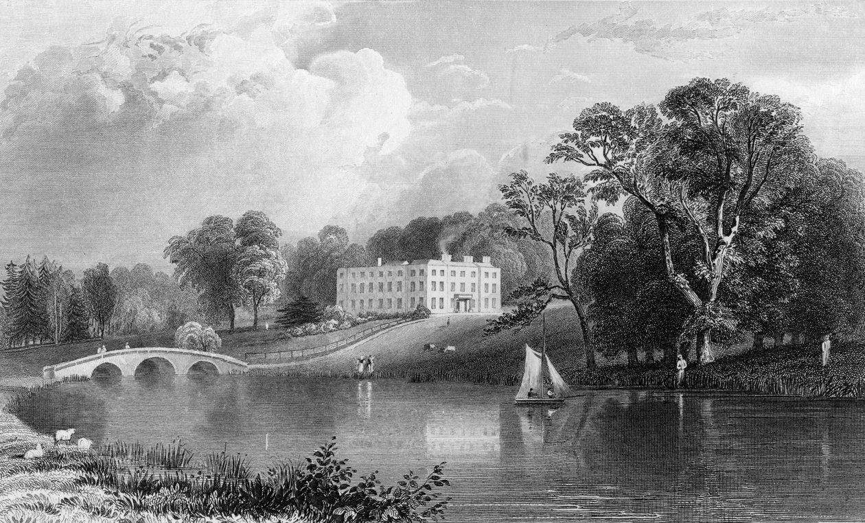 Rivenhall Place, Essex, graveret af John Carr Armytage, 1831 af William Henry Bartlett