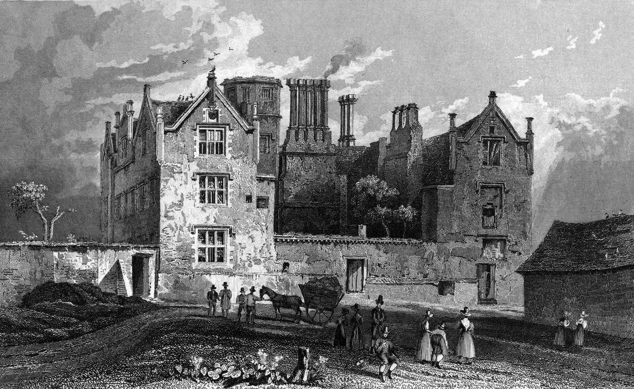 South View of Eastbury House, nær Barking, graveret af William Watkins, 1833 af William Henry Bartlett