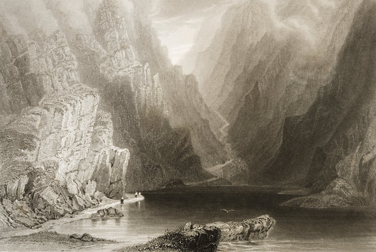 The Gap of Dunloe, County Killarney, Irland, fra 