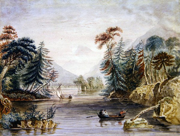 The Narrows (akvarel på papir) af William Henry Bartlett