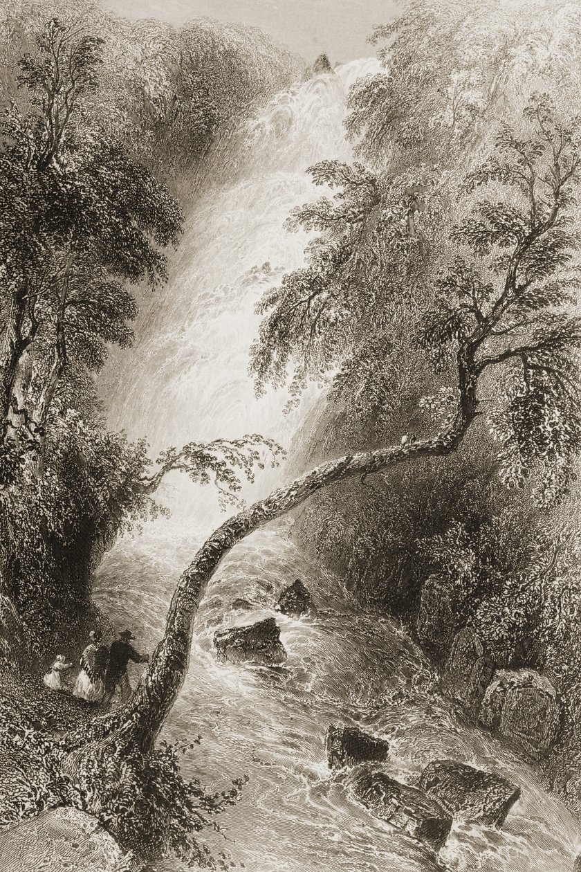 Turc Waterfall, County Killarney, Irland, fra 