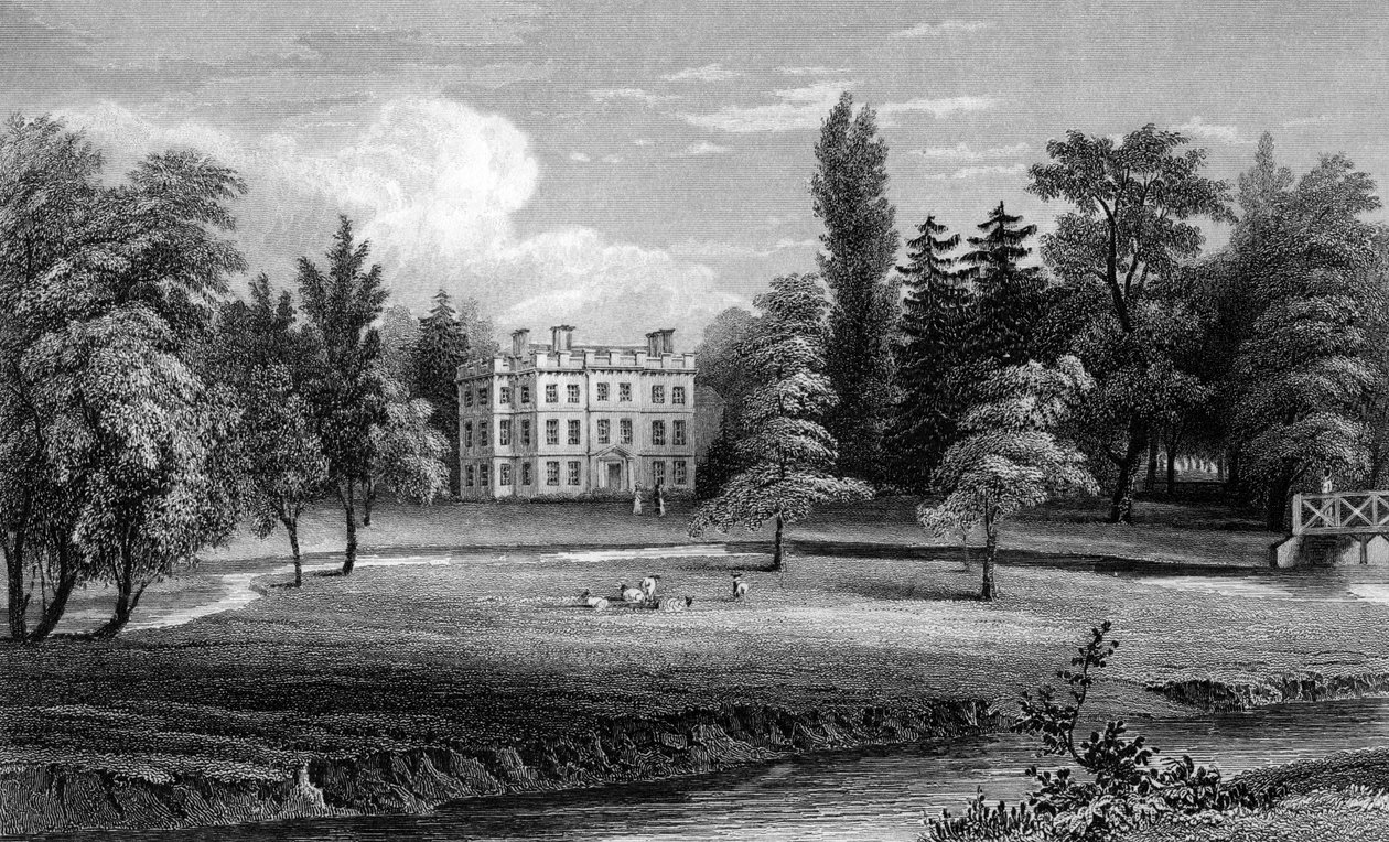 Writtle Lodge, Essex, graveret af William Tombleson, 1832 af William Henry Bartlett