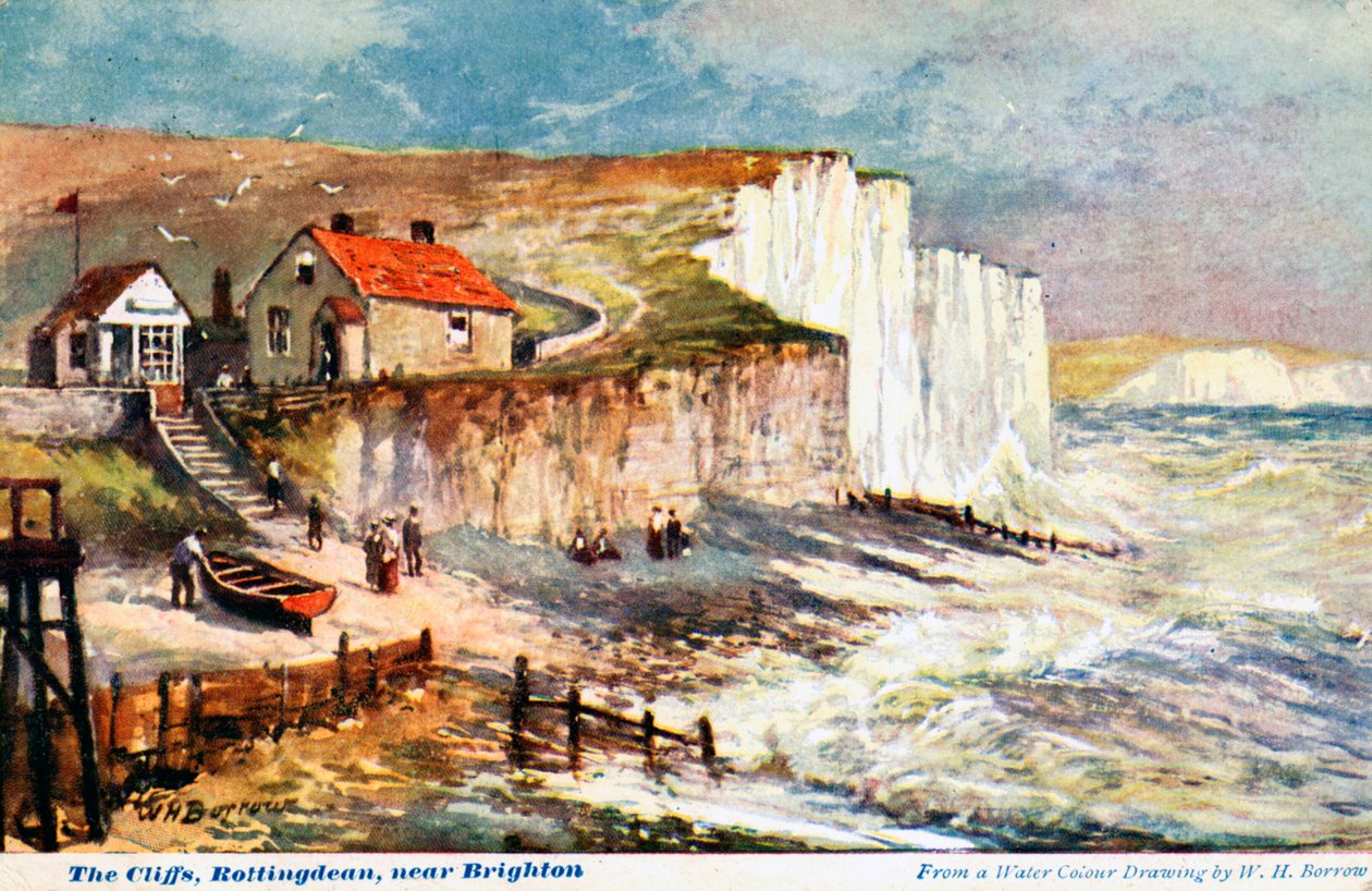 The Cliffs, Rottingdean, nær Brighton, 1905. af William Henry Borrow