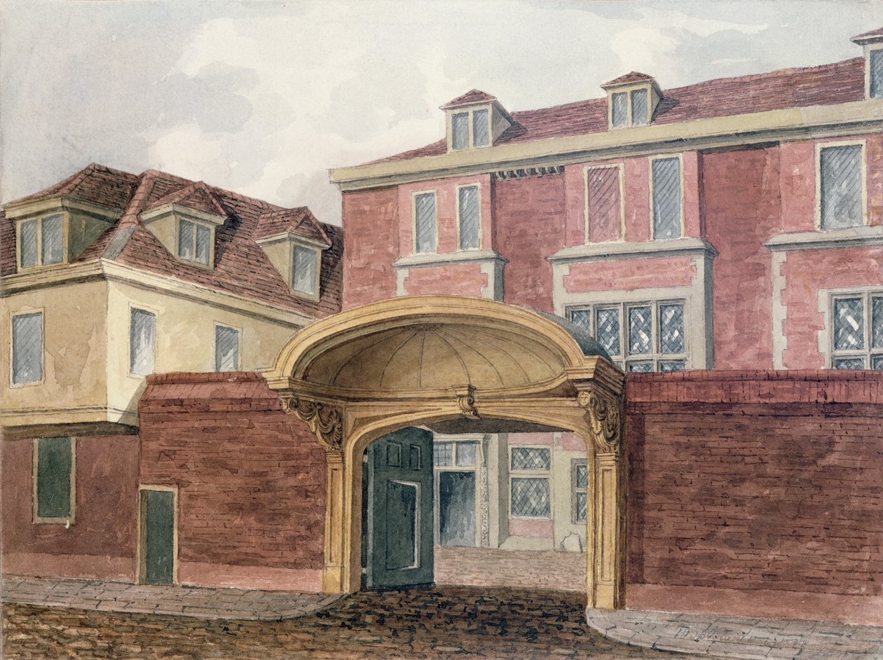 Indgang til Old Winchester House, 1839 af William Henry Browne