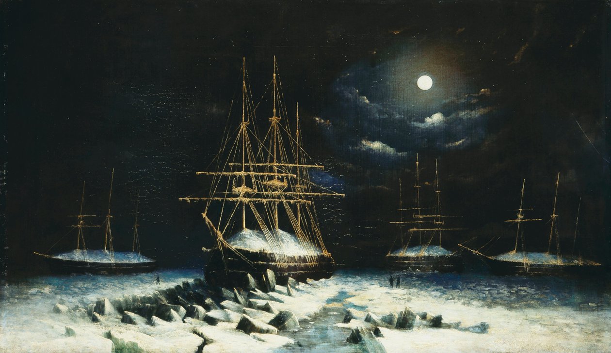 The British Naval Franklin Search Expedition: H.M.S Resolute, Assistance, Intrepid and Pioneer overvintrer i Arktis, 1850-51 af William Henry Browne