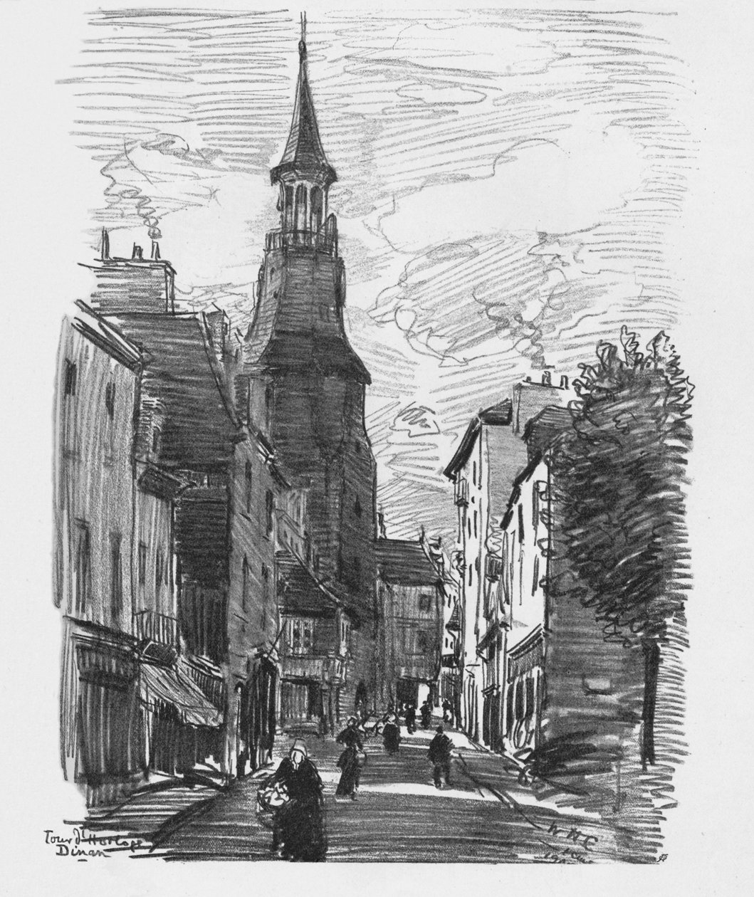 Klokketårn, Dinan, ca. 1907 af William Henry Charlton