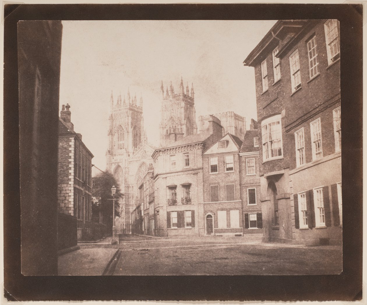 En scene i York - York Minster fra Lop Lane af William Henry Fox Talbot