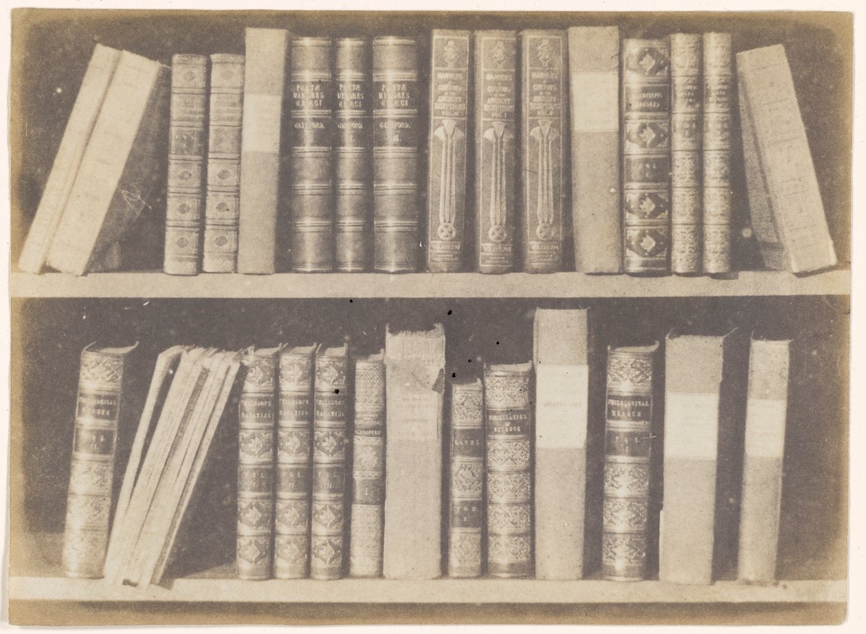 En scene i et bibliotek, plade VIII fra Naturens blyant af William Henry Fox Talbot