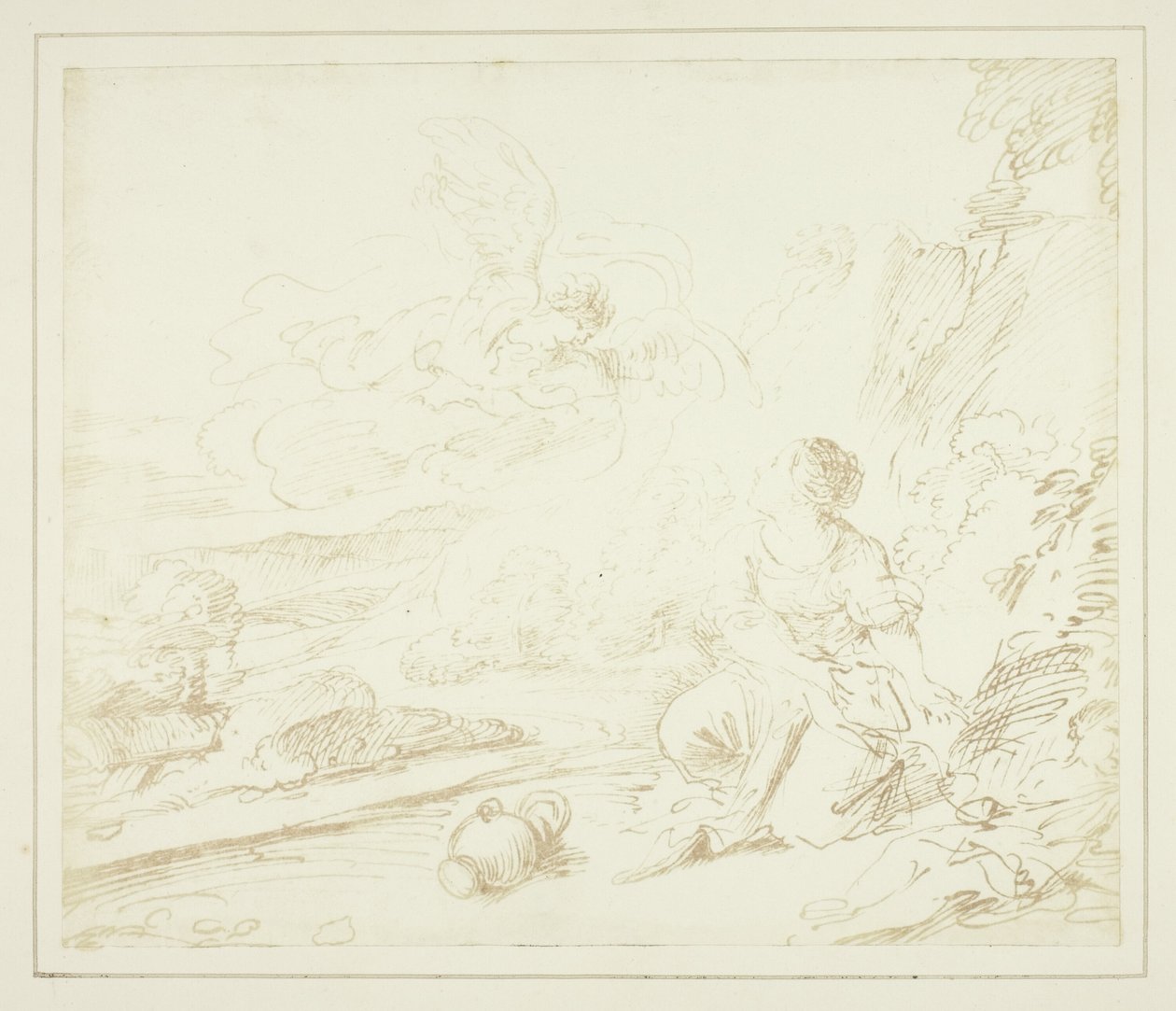 Hagar i ørkenen af William Henry Fox Talbot