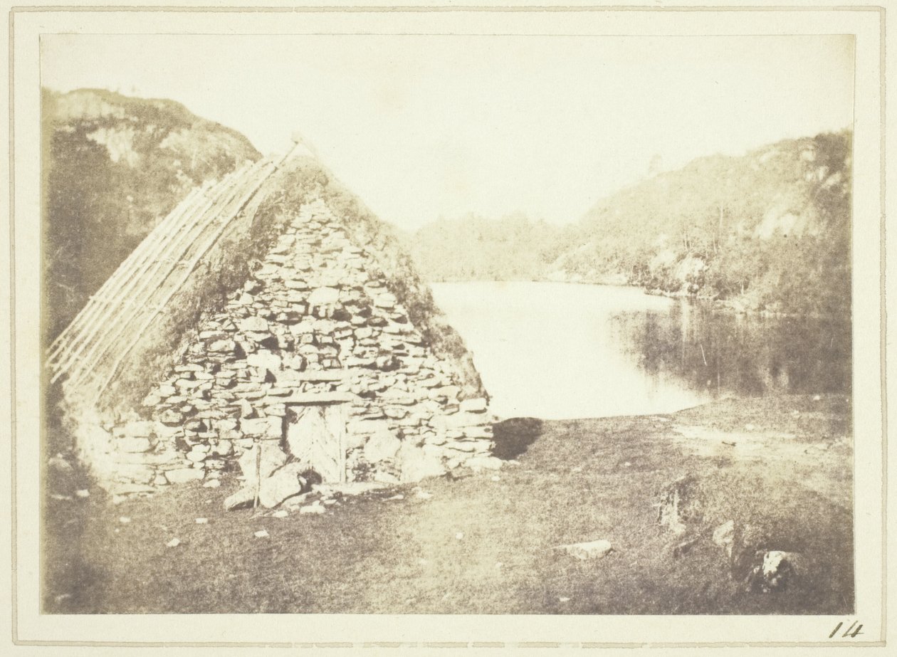 Highland Hut på bredden af Loch Katrine af William Henry Fox Talbot