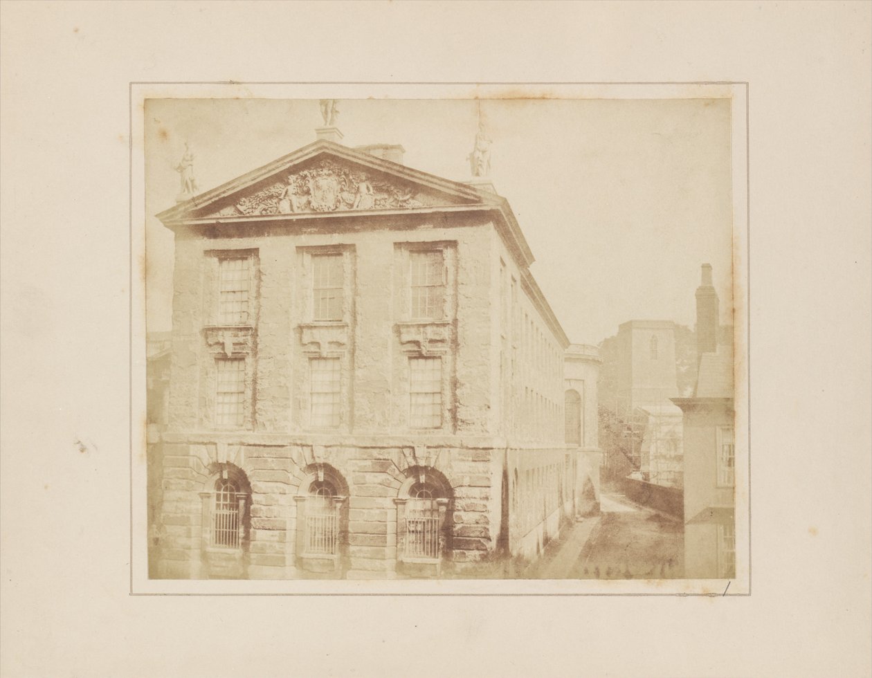 En del af Queens College, Oxford af William Henry Fox Talbot