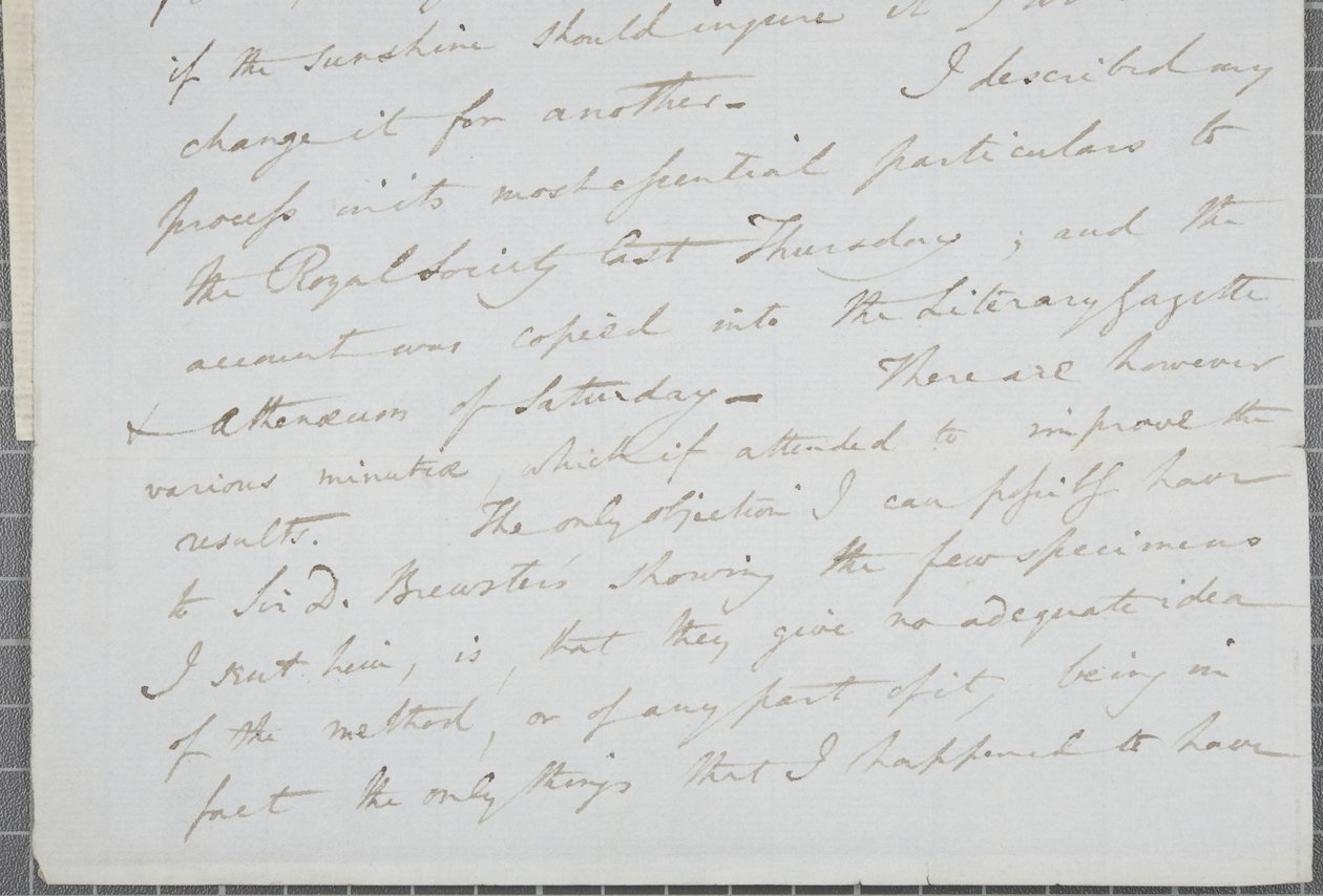 Underskrevet brev fra William Henry Fox Talbot til James David Forbes, 1839 af William Henry Fox Talbot
