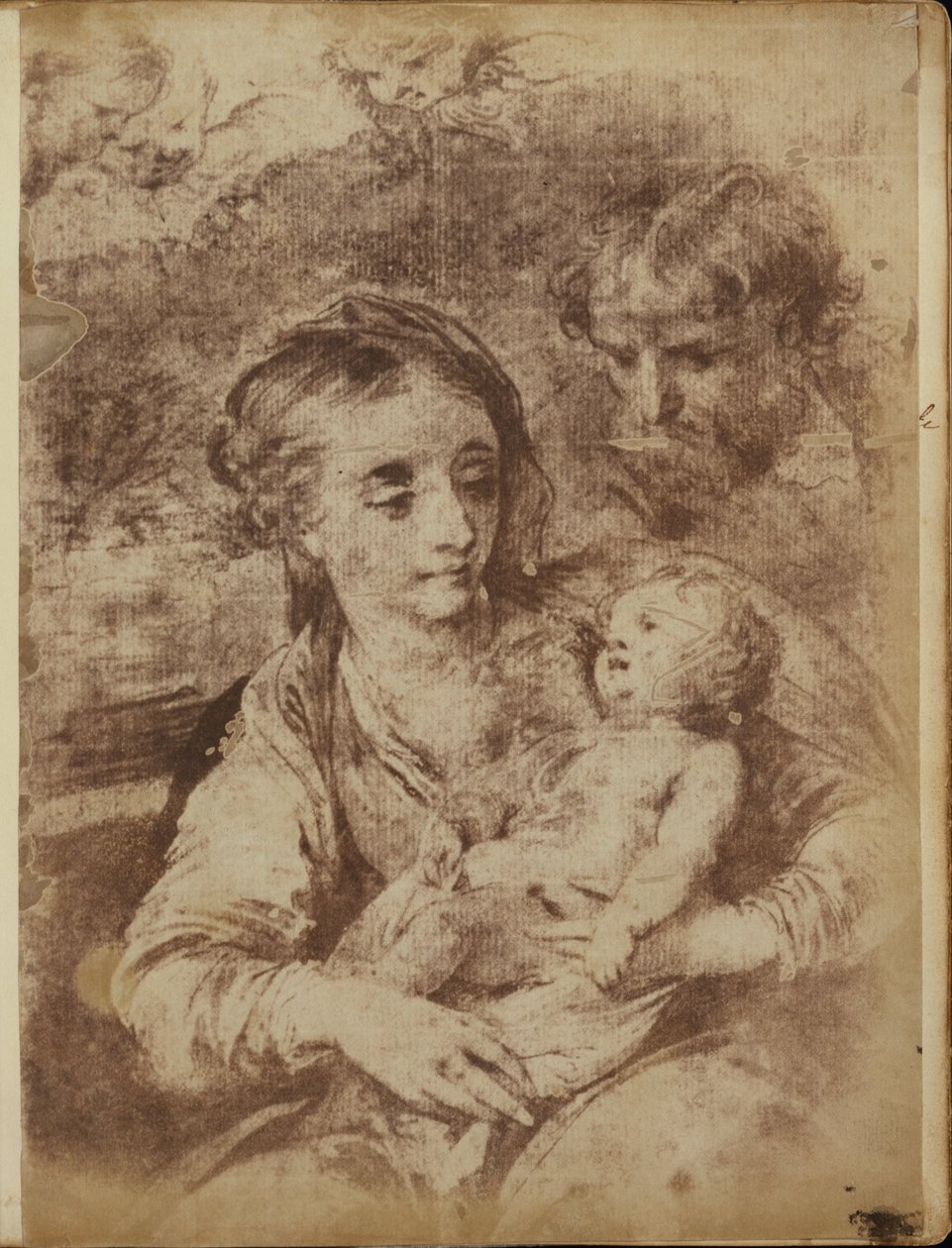 Den hellige familie med tre keruber af William Henry Fox Talbot