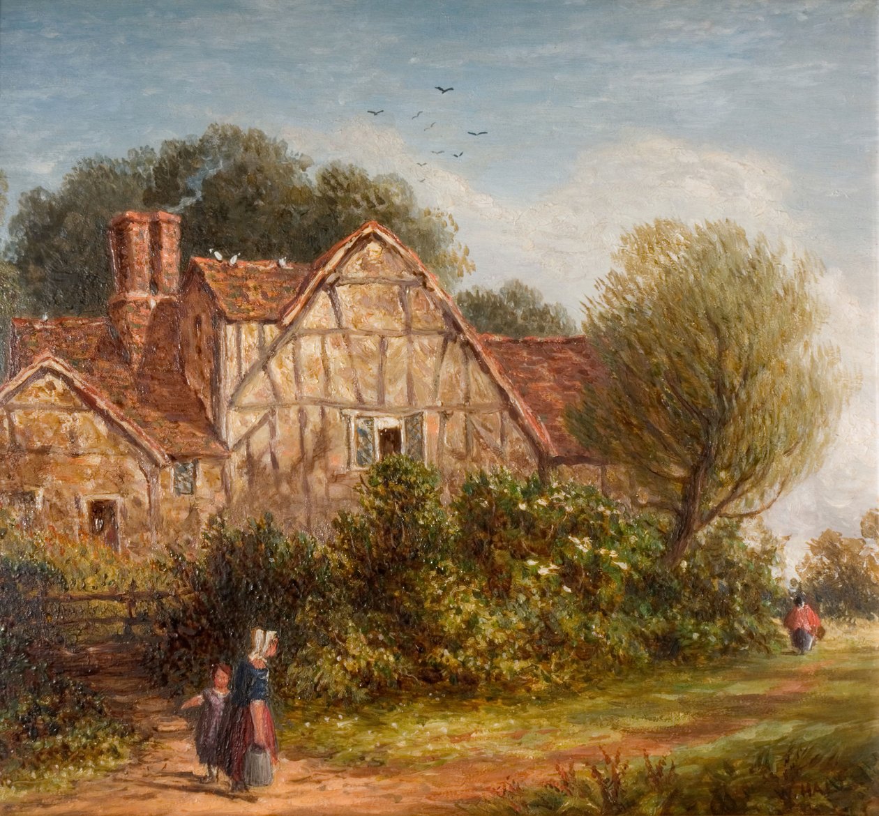 En engelsk hytte, 1880. af William Henry Hill