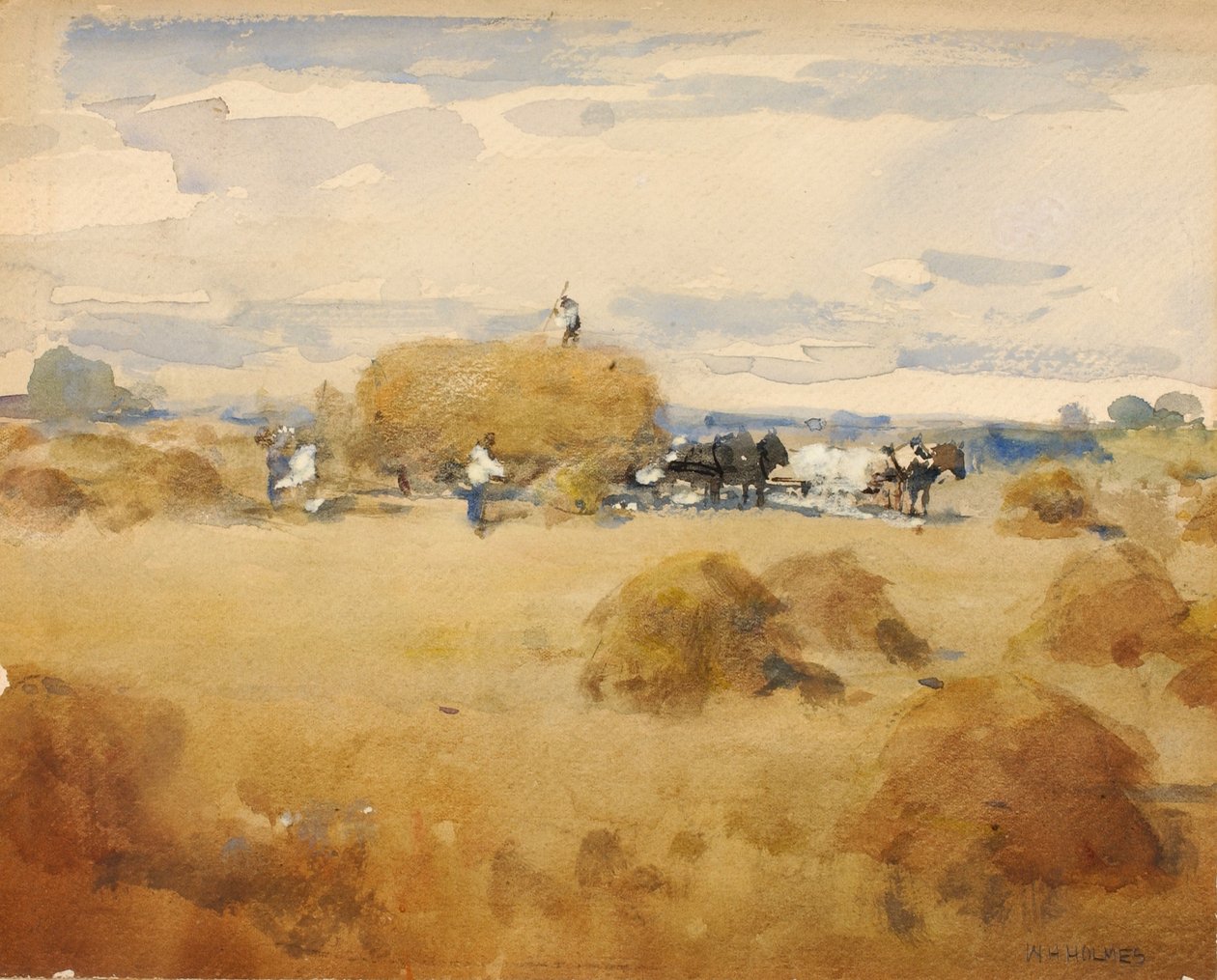 (Haymaking Scene) af William Henry Holmes