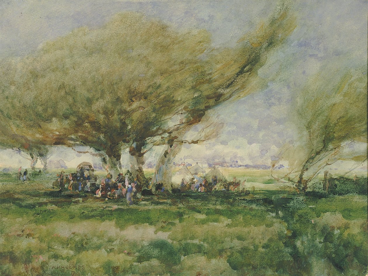 En sigøjnerlejr, n.d. af William Henry Holmes