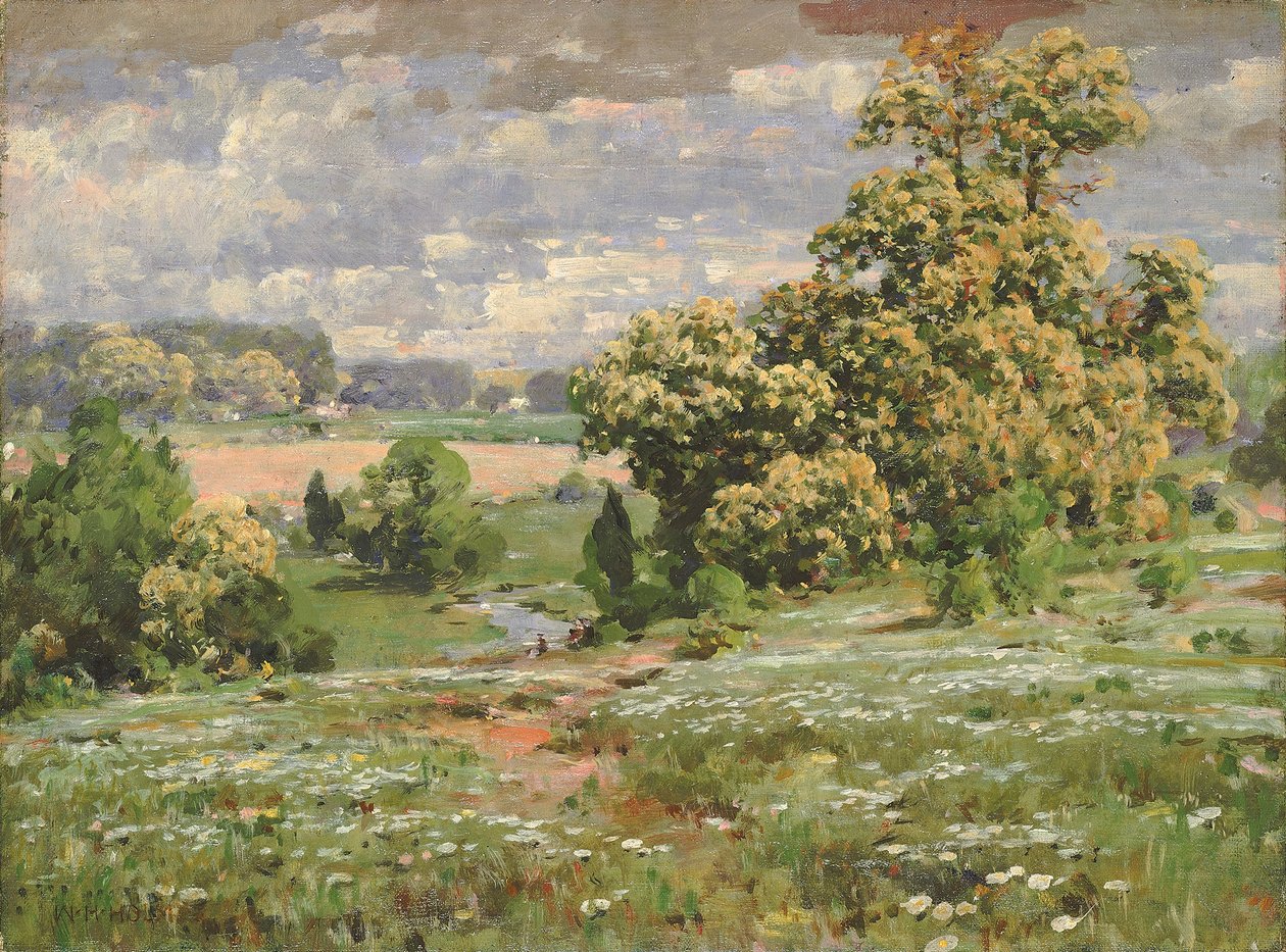 Kastanjetræer i blomst, n.d. af William Henry Holmes