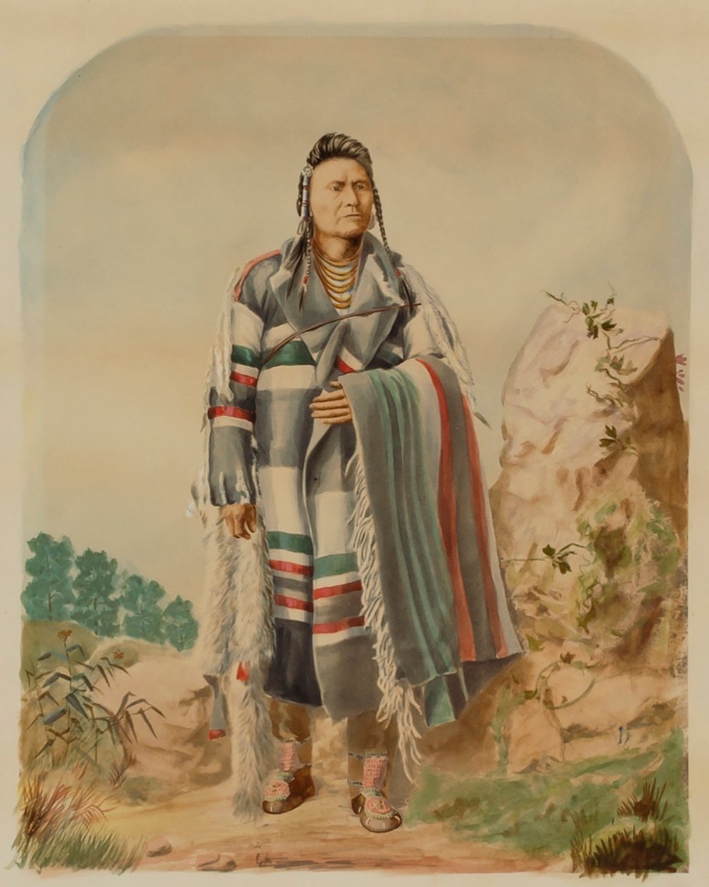 Høvding Joseph fra Nez Perce, ca. 1880. af William Henry Holmes