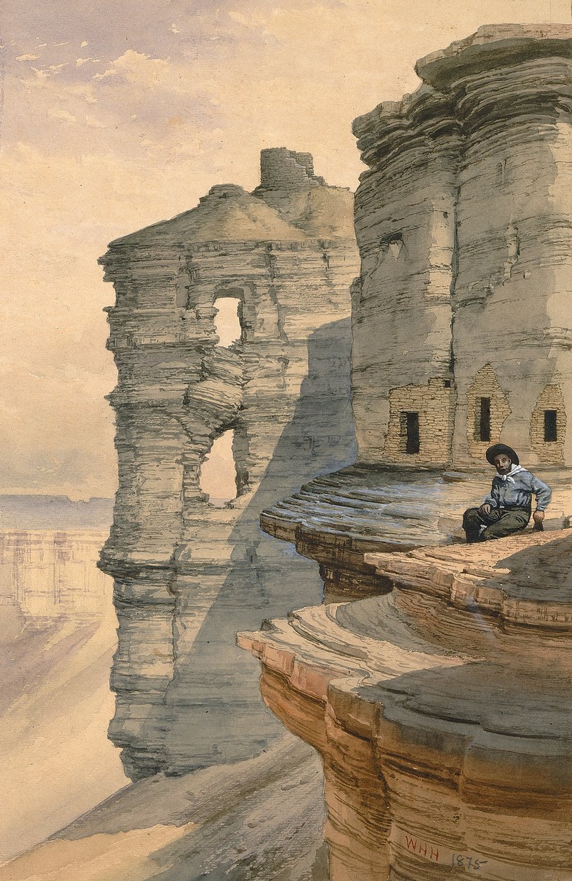 Cliff Houses on the Rio Mancos, Colorado, 1878. af William Henry Holmes