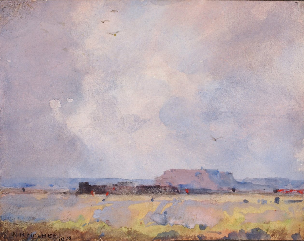 I højlandet med en beboet pueblo af William Henry Holmes