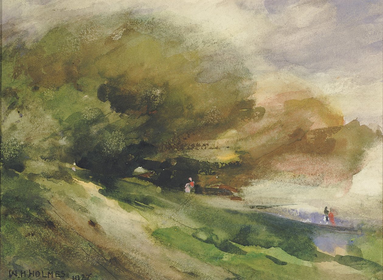 The Shaded Walk, 1927. af William Henry Holmes