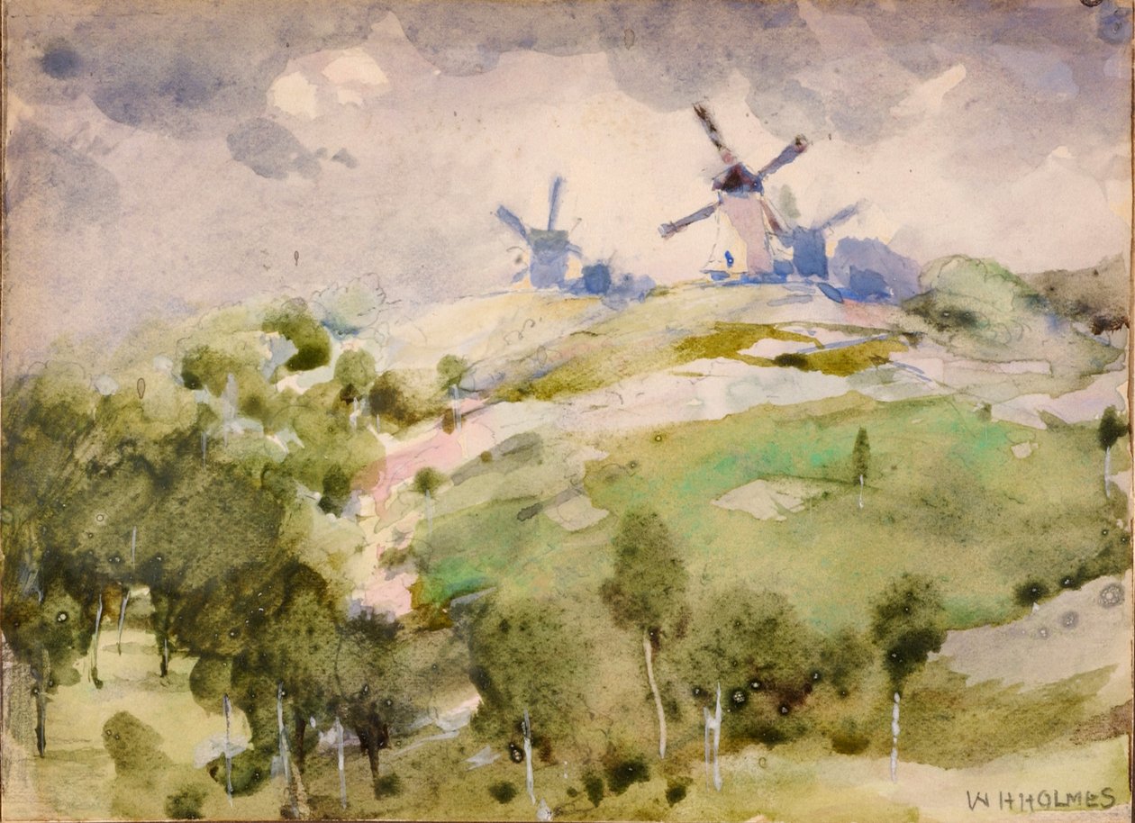 Vindmøller, n.d. af William Henry Holmes