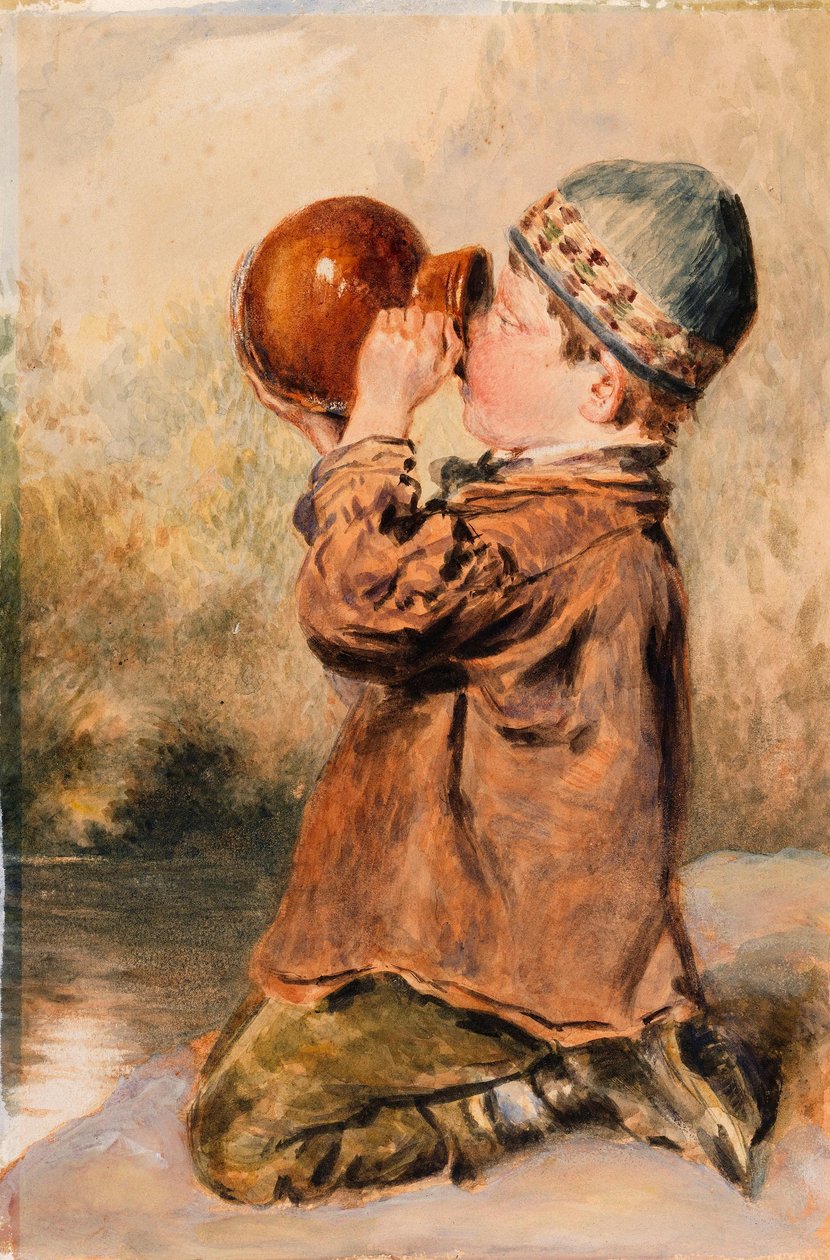En dreng, der drikker af William Henry Hunt