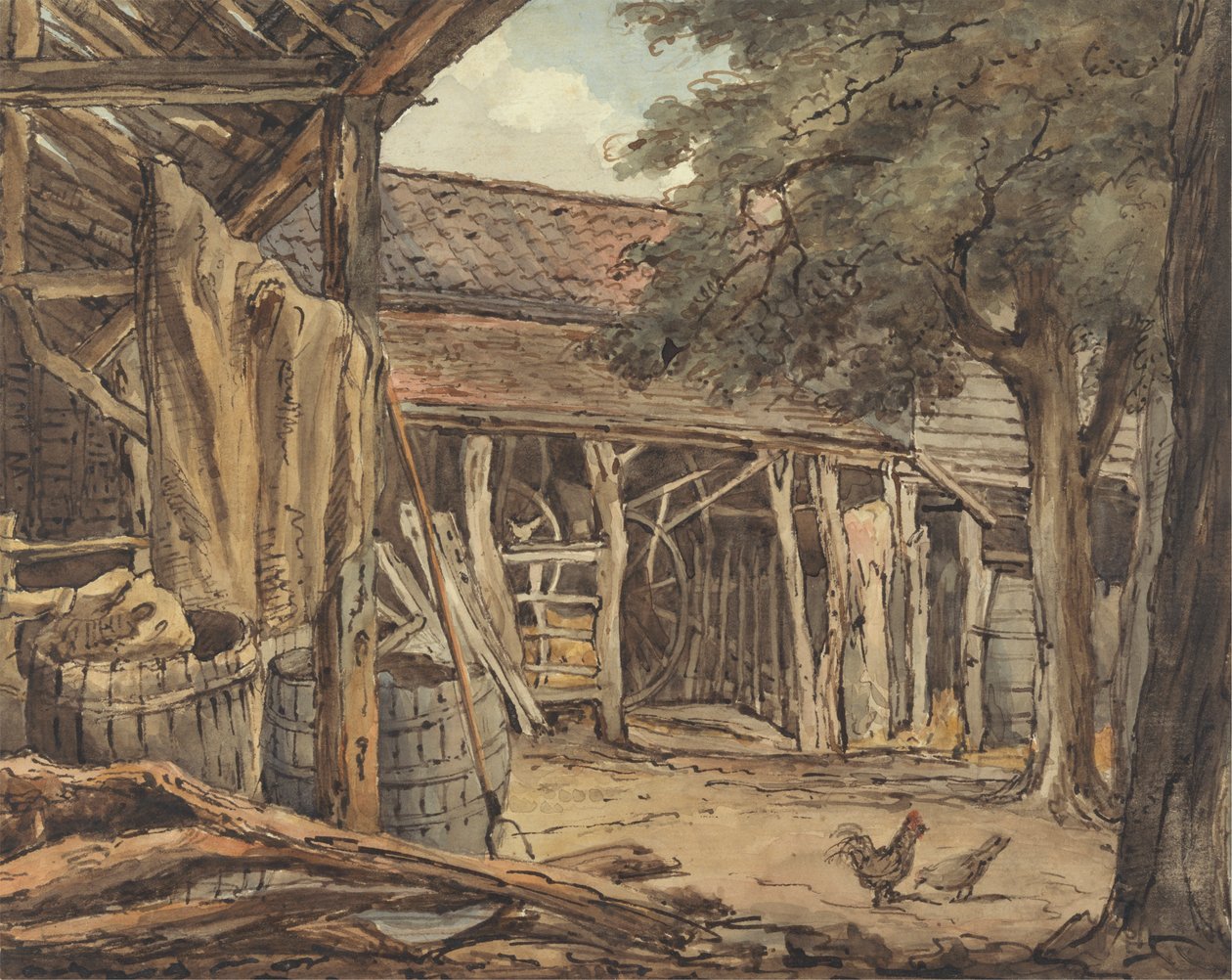 En Bondegård af William Henry Hunt