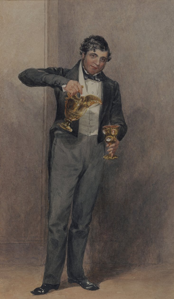 Butler, ca. 1827 (akvarel på papir) af William Henry Hunt