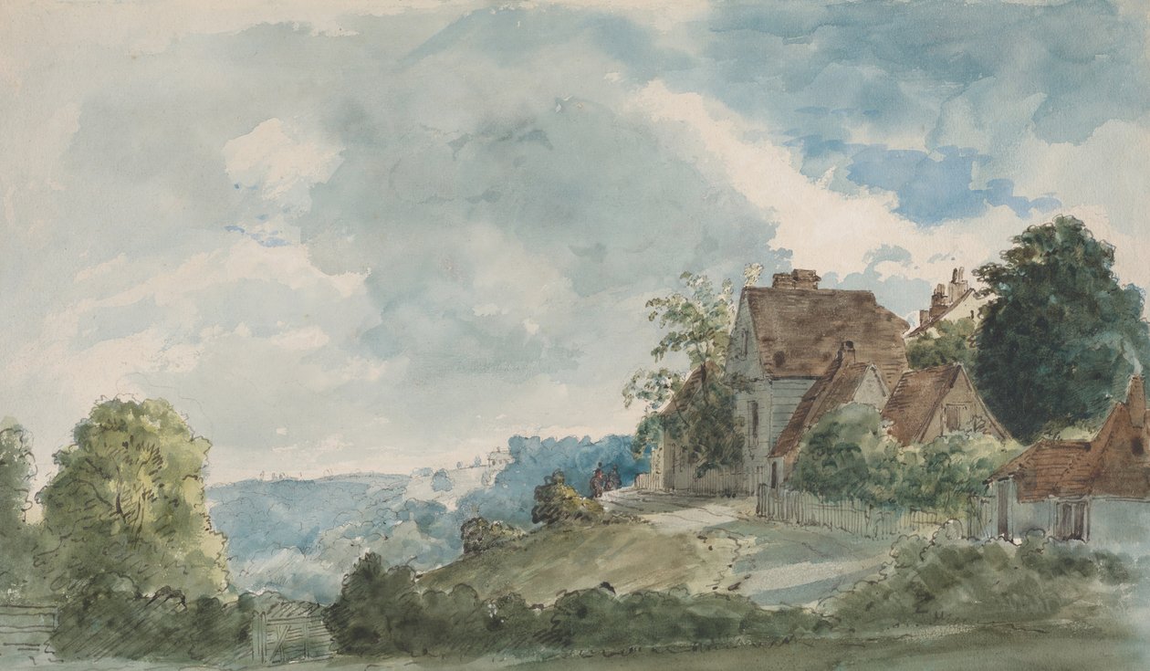 Sommerhuse i et vidtstrakt landskab, slutningen af 1820