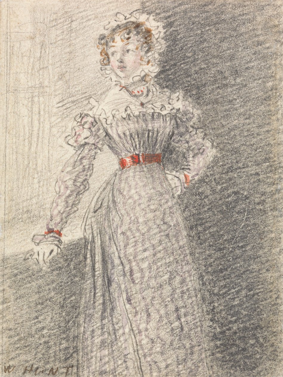 Pige med rødt bælte af William Henry Hunt