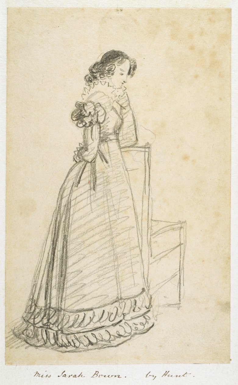 Miss Sarah Bown, senere hustru til Sir Joseph Paxton (blyant på papir) af William Henry Hunt