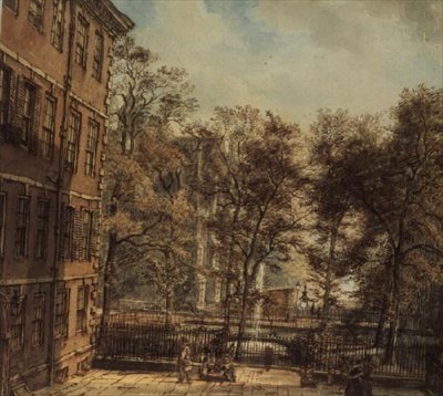 New Court: The Temple, London (akvarel) af William Henry Hunt