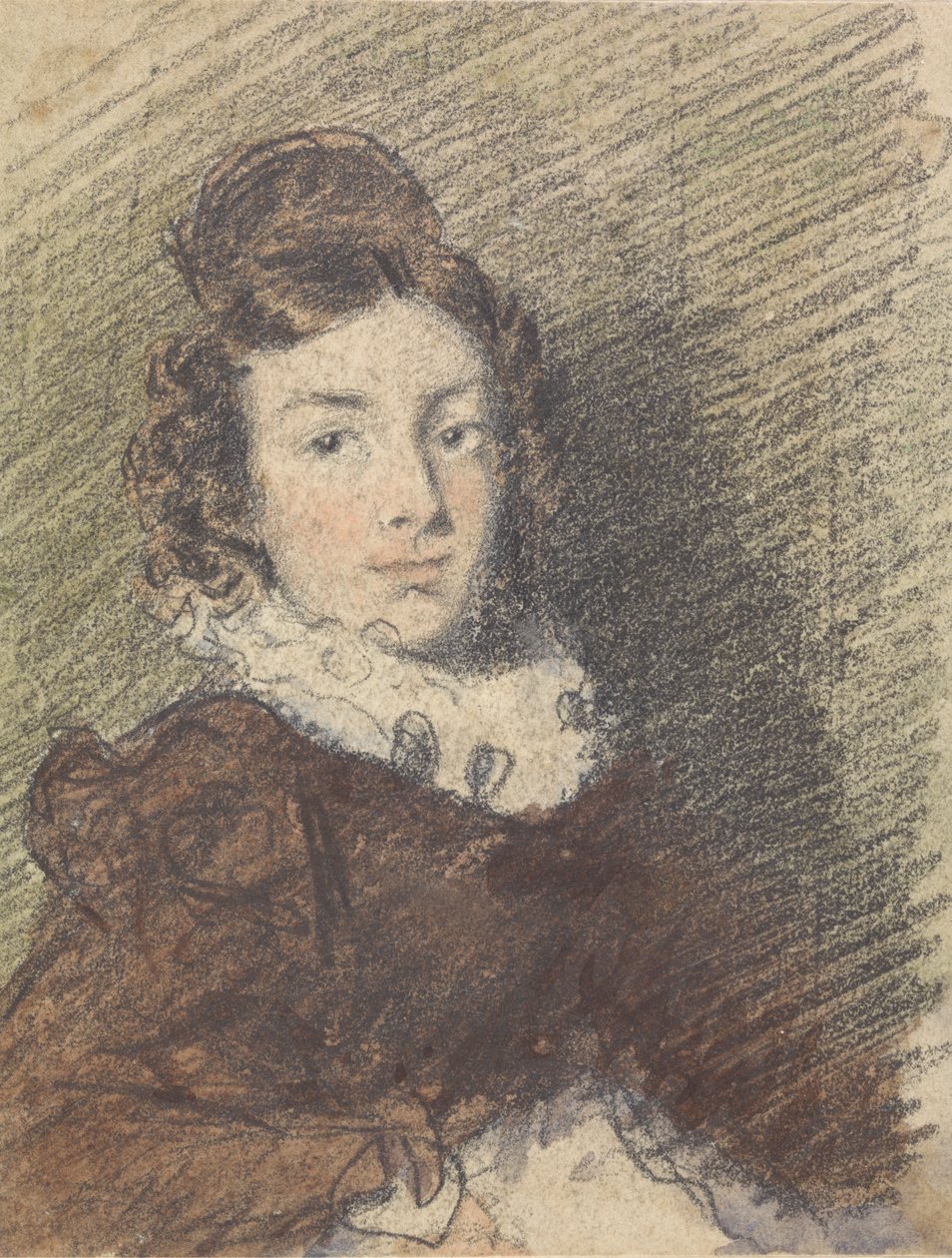 Portrætstudie af en pige af William Henry Hunt
